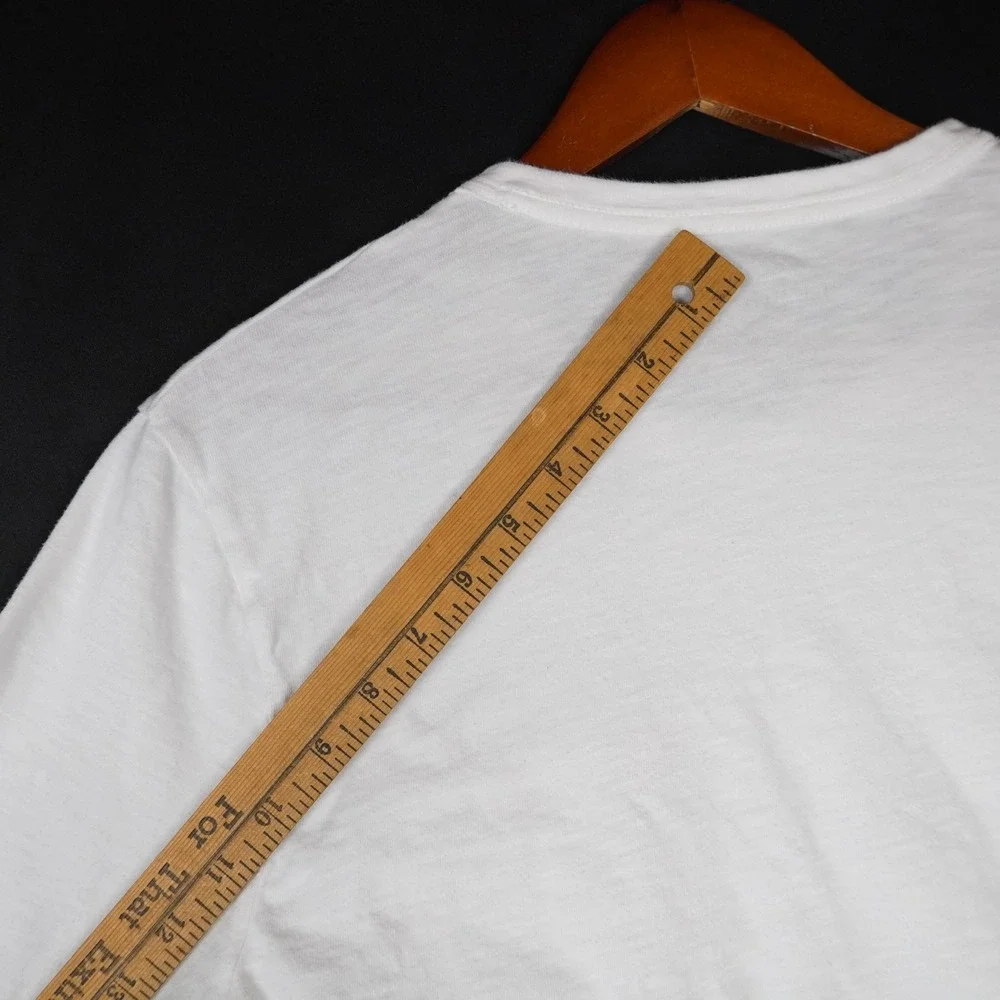 J. Crew Slub Cotton Yarns Long Sleeve Pocket Tee Mens L White Garment Dyed Shirt